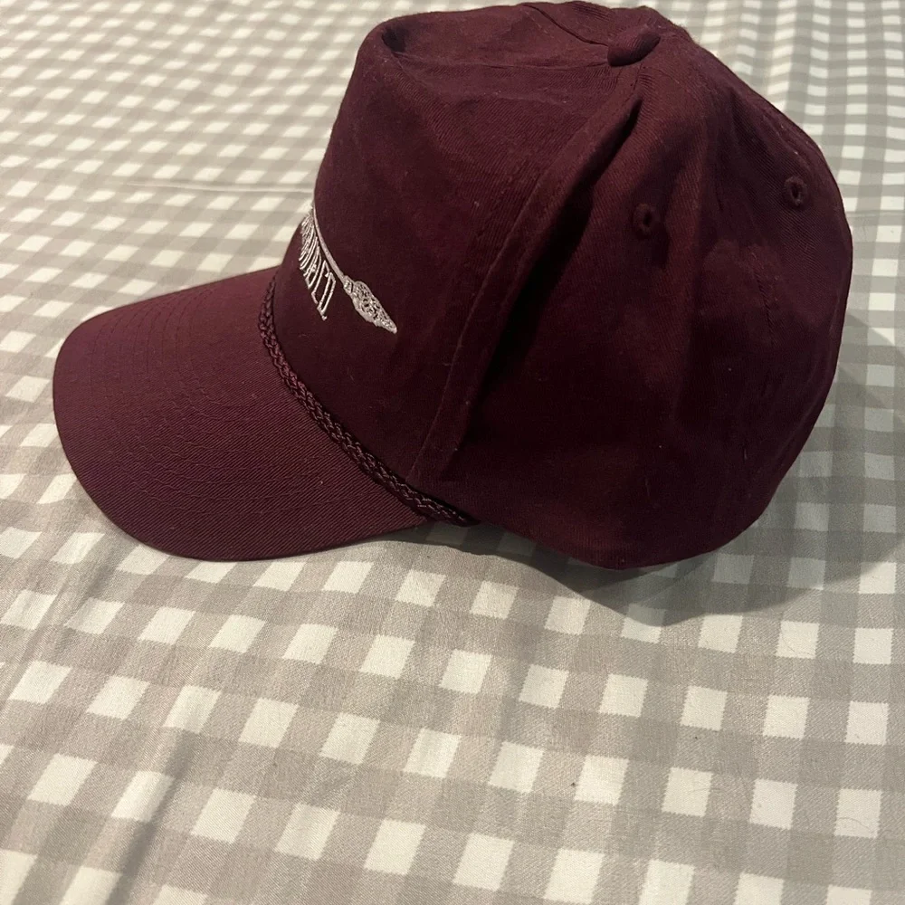 Rowdy Hand Co. maroon trucker hat